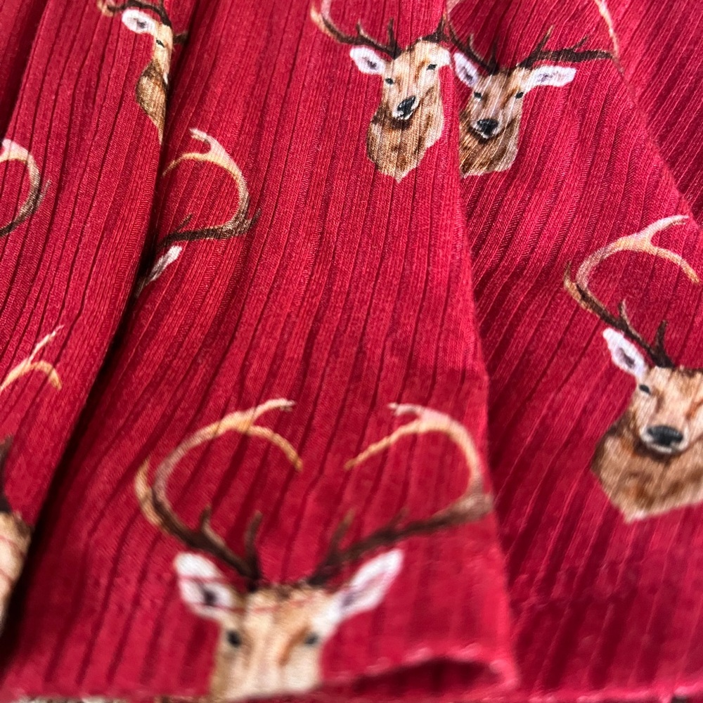Posh Peanut NEW Red Henley Twirl Dress in Dash Deer Christmas Holiday size 3-4 - Picture 6 of 12